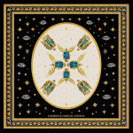 Holy Spirit Black SatIn Scarf